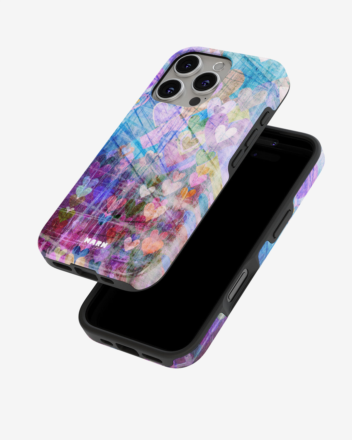 iPhone 16 Pro Tough Case – Purple Hearts - View 4