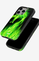 iPhone 16 Pro Tough Case – Green Flames Dragon - View 4