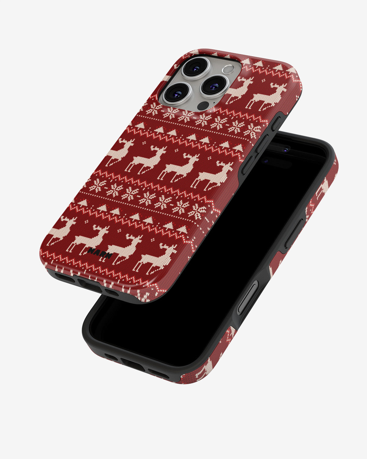 iPhone 16 Pro Tough Case – Reindeer Knit - View 4