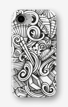iPhone 16e Tough Case – Japanese Pattern - View 1