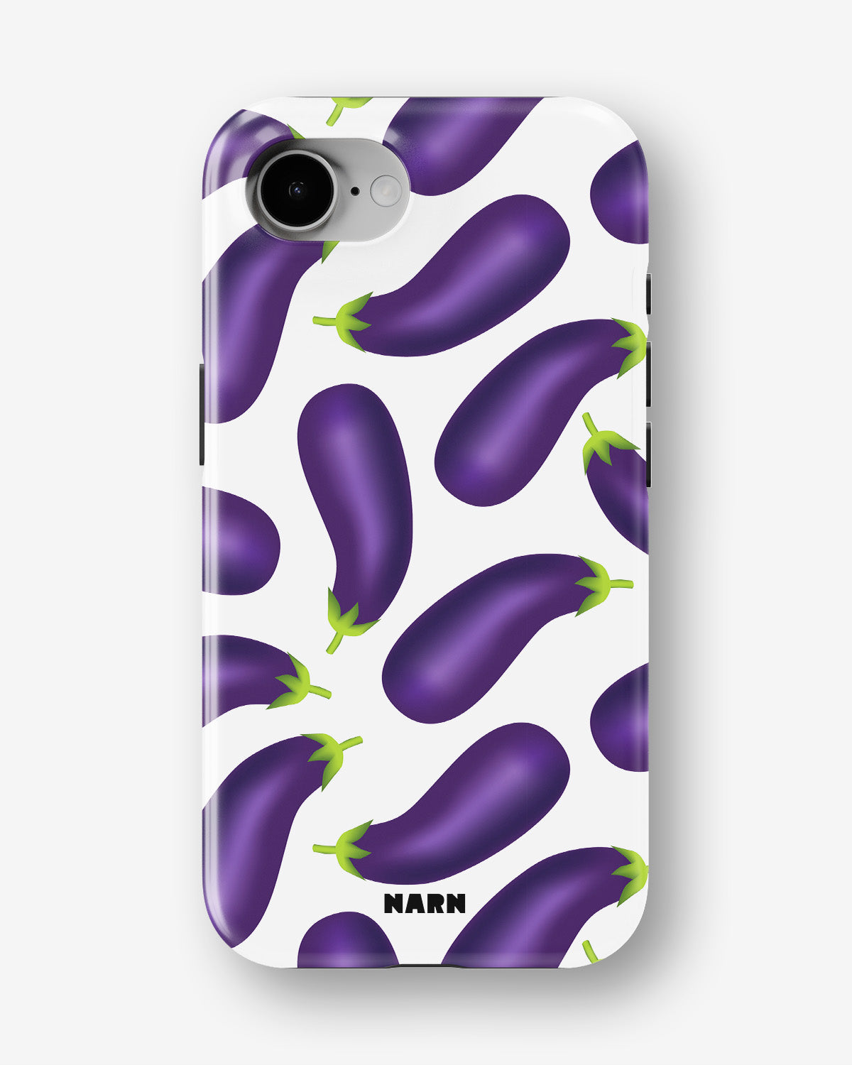 iPhone 16e Tough Case – Eggplant Pattern - View 1