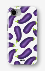 iPhone 16e Tough Case – Eggplant Pattern - View 1