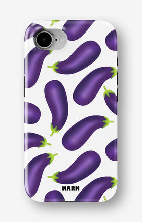 iPhone 16e Tough Case – Eggplant Pattern - View 1