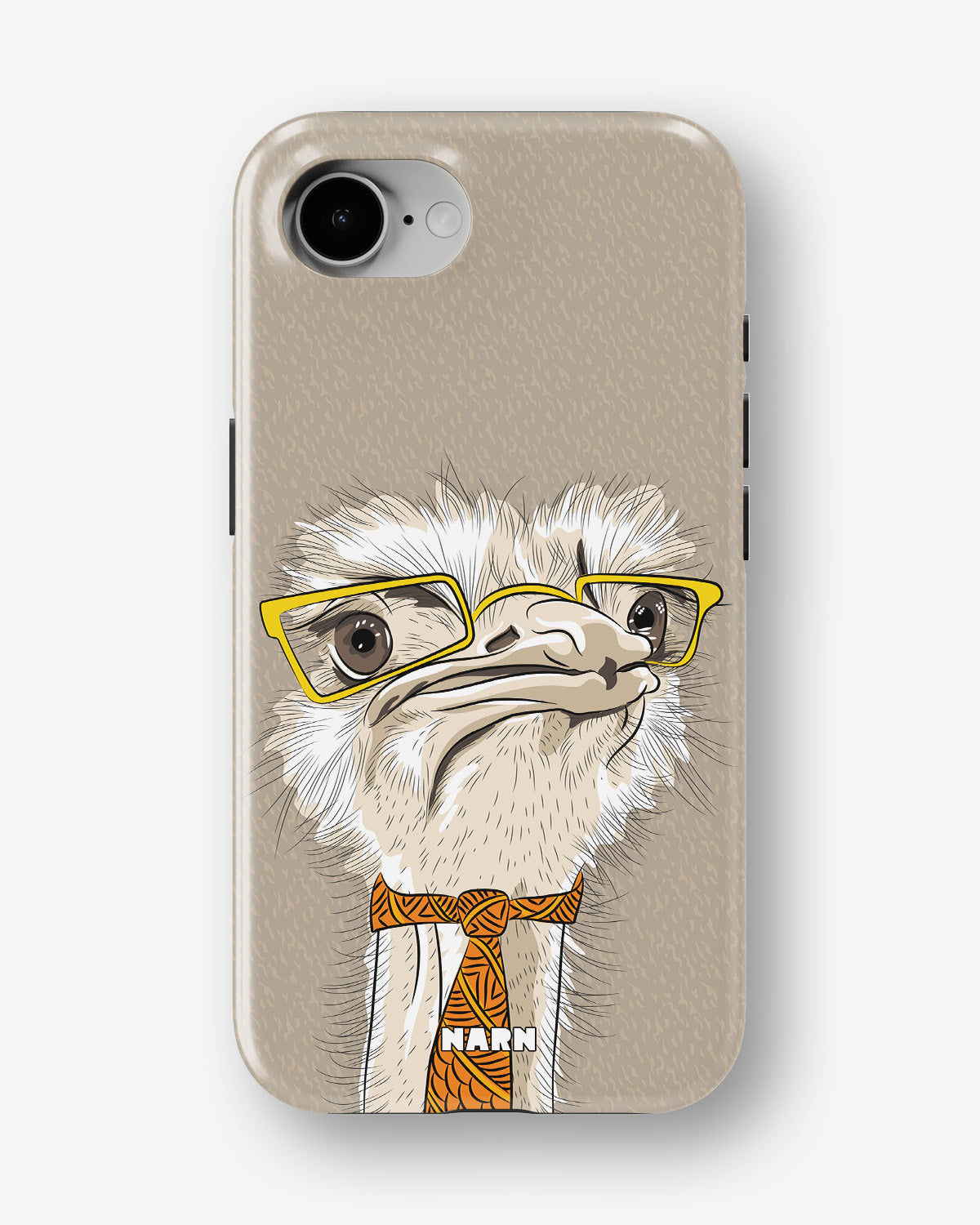 iPhone 16e Tough Case – Hipster Ostrich - View 1