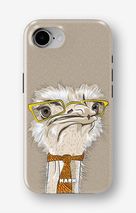 iPhone 16e Tough Case – Hipster Ostrich - View 1