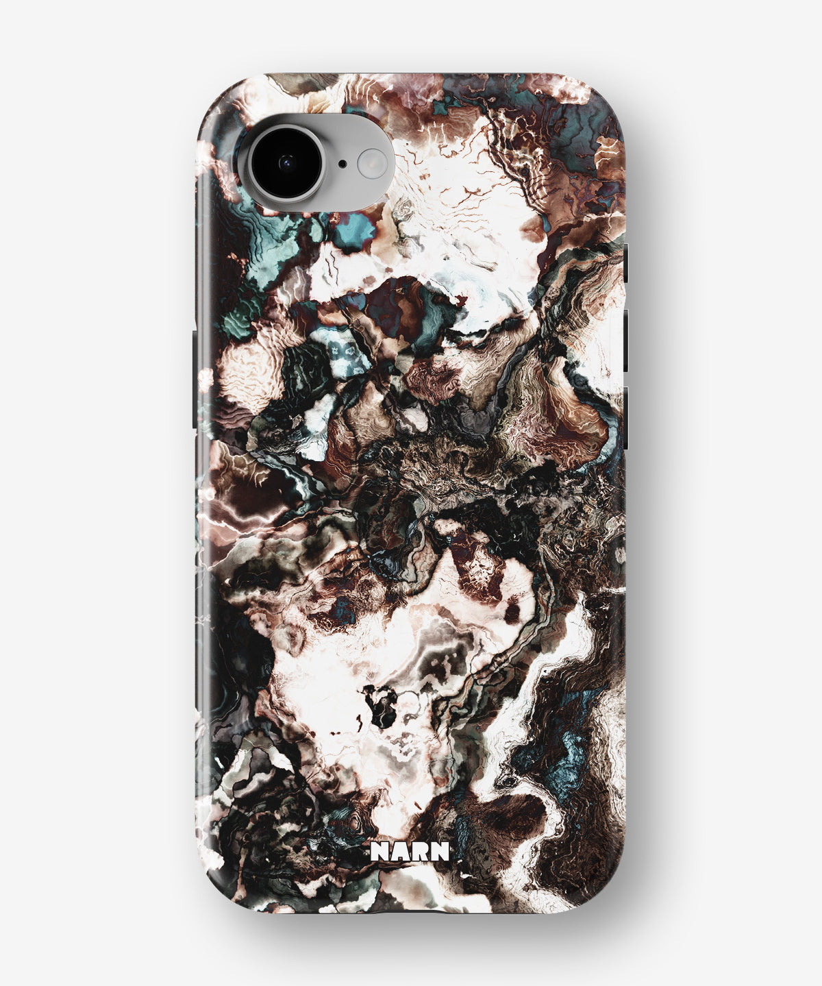 iPhone 16e Tough Case – Marble Brown - View 1