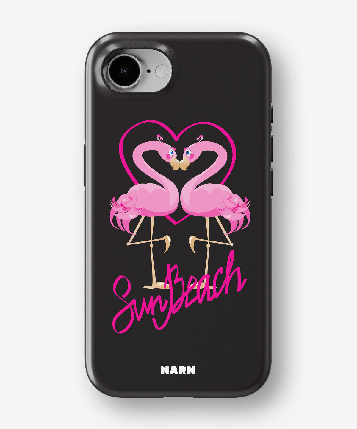 iPhone 16e Tough Case – Beach Flamingo - View 1