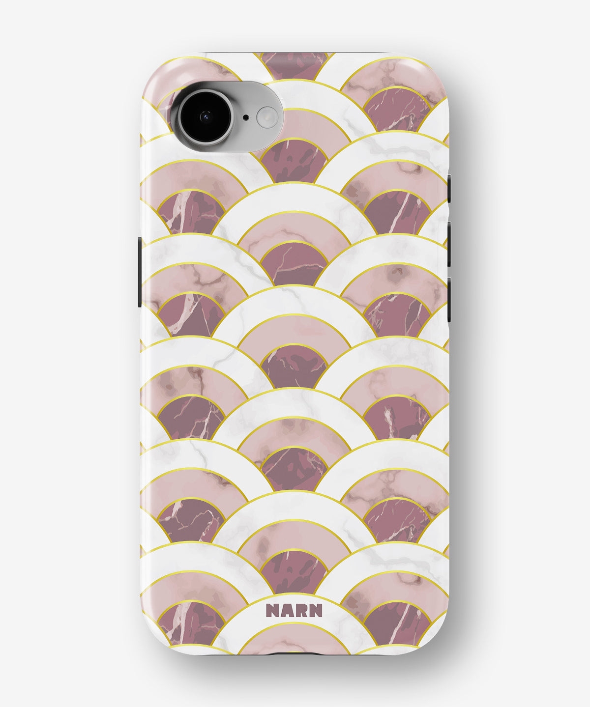 iPhone 16e Tough Case – Pink Marble Waves - View 1