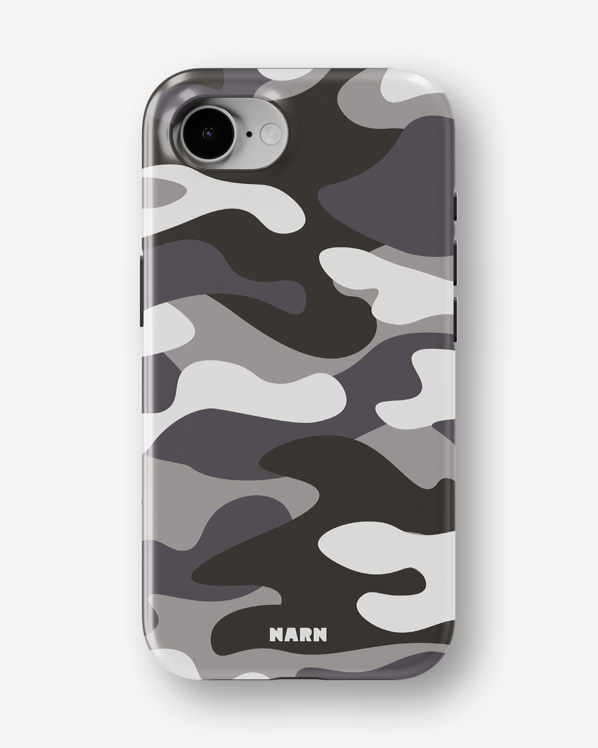 iPhone 16e Tough Case – Grey Camo - View 1