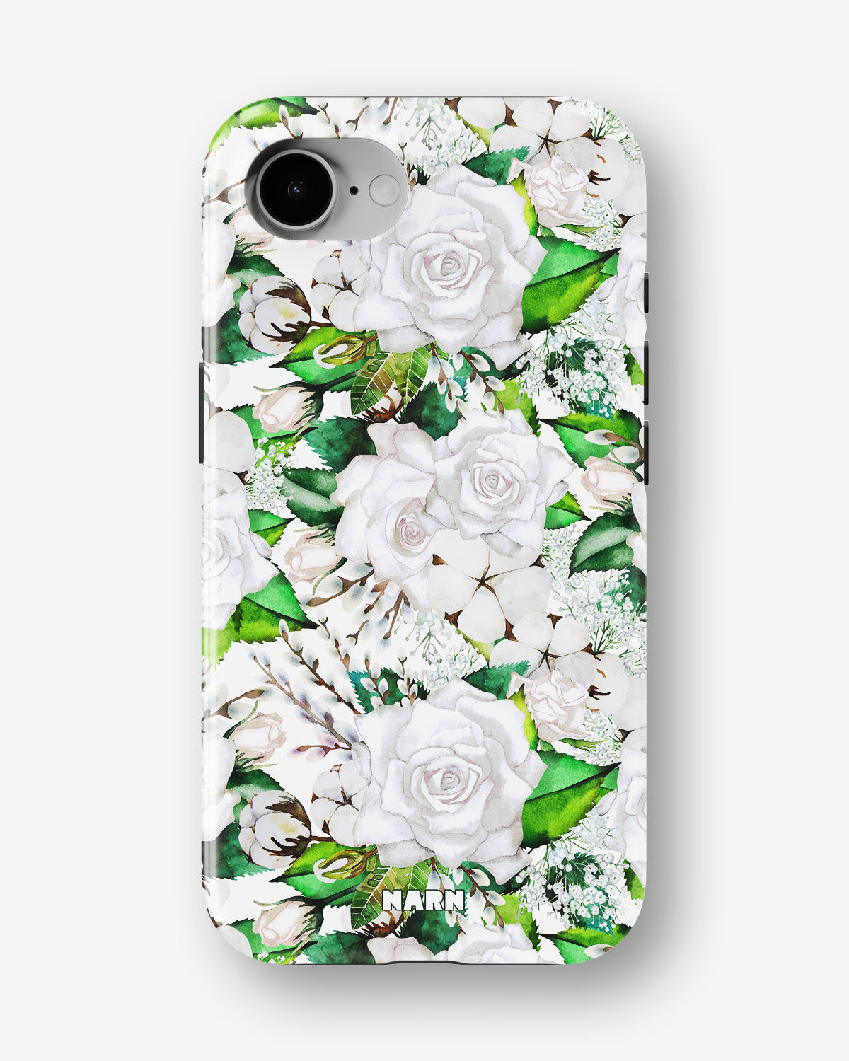 iPhone 16e Tough Case – White Bloom - View 1