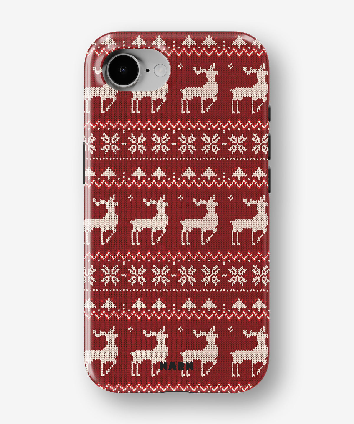 iPhone 16e Tough Case – Reindeer Knit - View 1