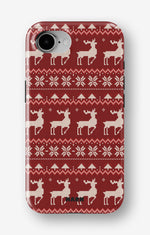 iPhone 16e Tough Case – Reindeer Knit - View 1