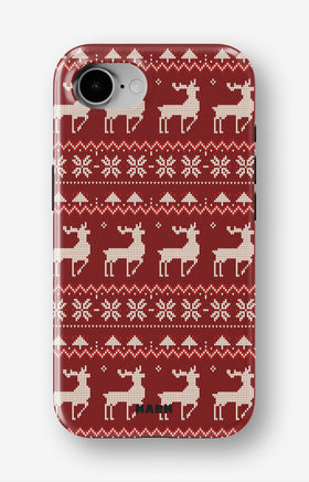 iPhone 16e Tough Case – Reindeer Knit - View 1