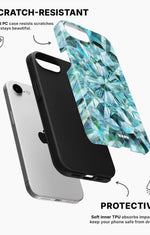 iPhone 16e Tough Case – Green Crystals - View 2