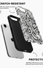 iPhone 16e Tough Case – Japanese Pattern - View 2