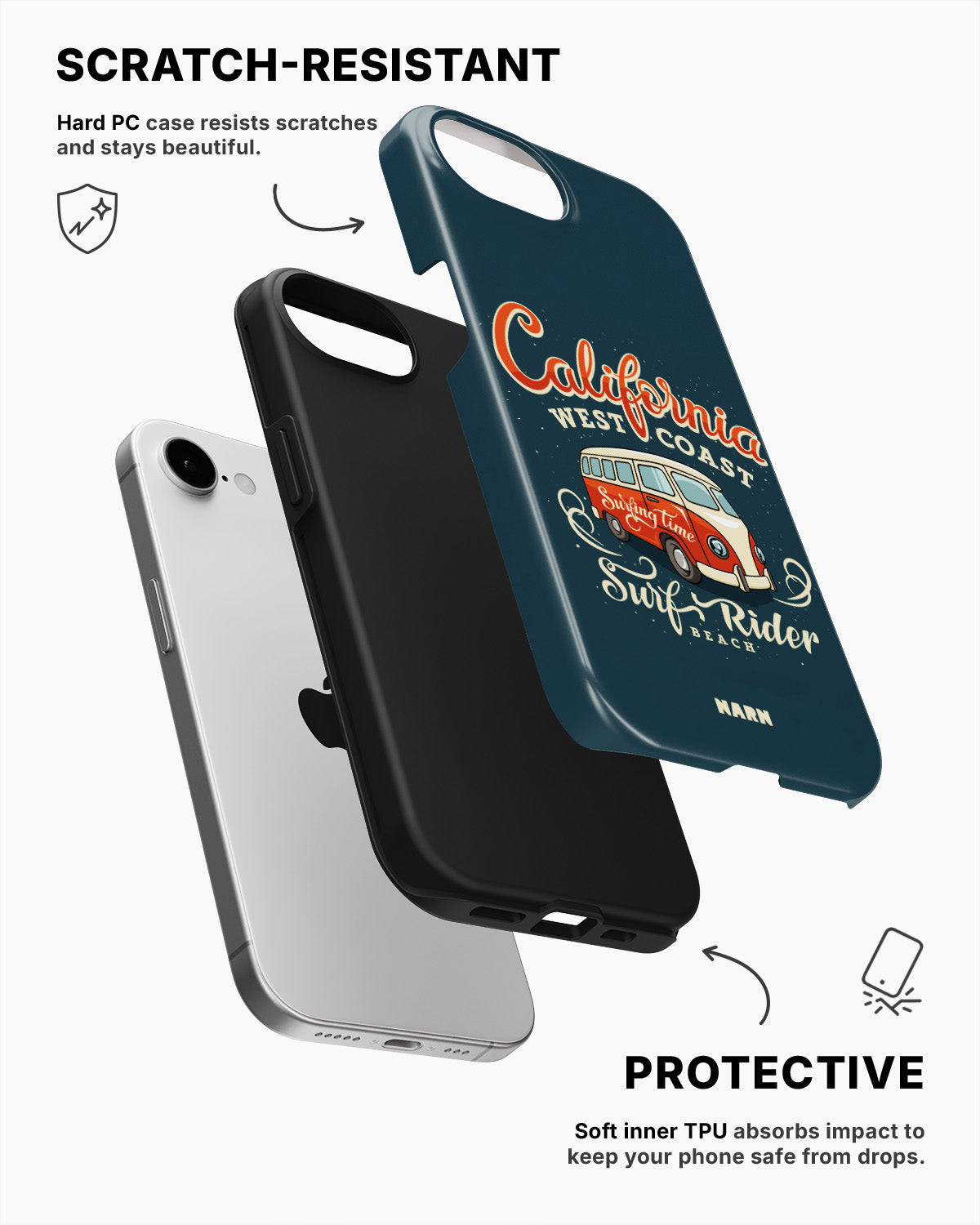 iPhone 16e Tough Case – California Surf - View 2
