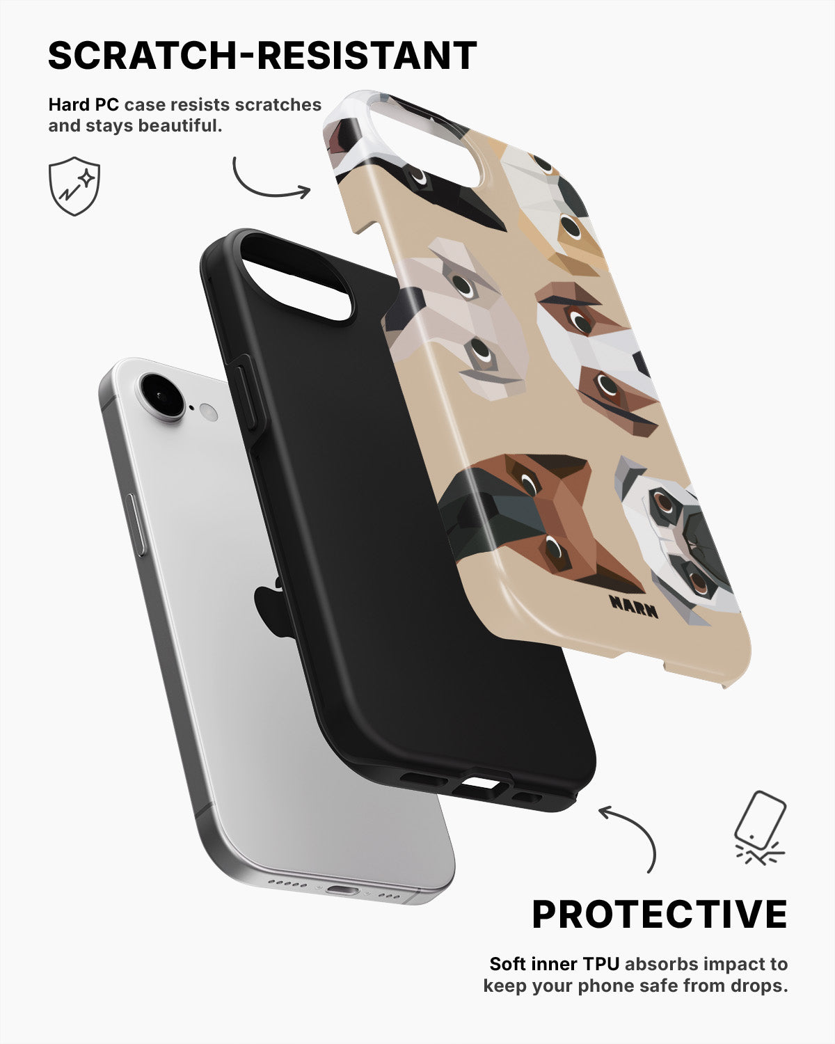 iPhone 16e Tough Case – Cute Dogs - View 2