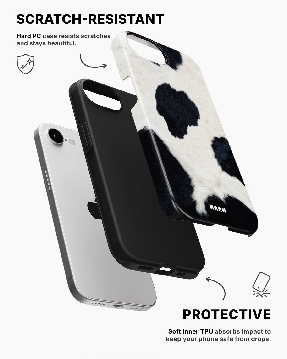 iPhone 16e Tough Case – Cow Skin - View 2