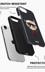 iPhone 16e Tough Case – Hipster Cat - View 2