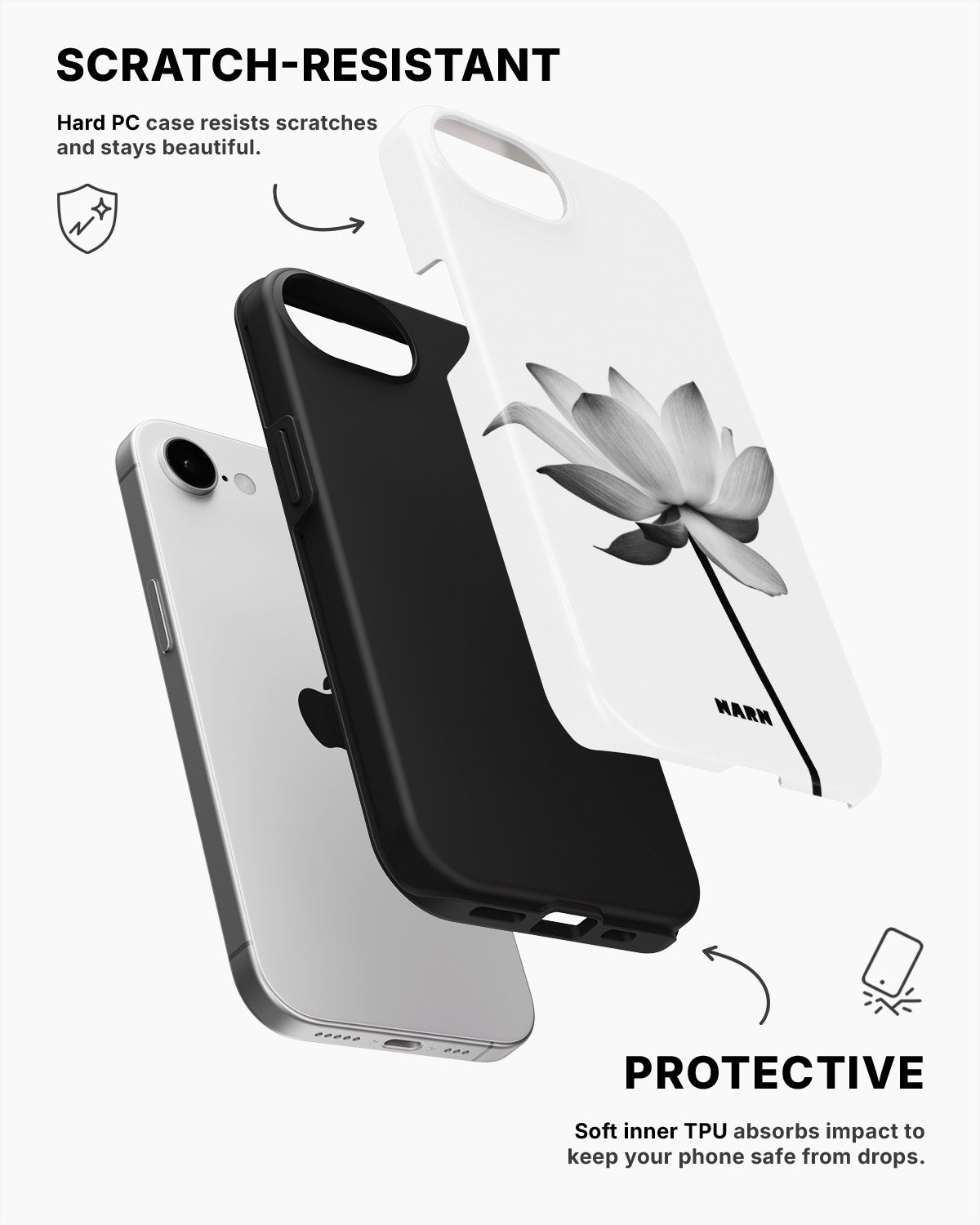 iPhone 16e Tough Case – Lotus - View 2