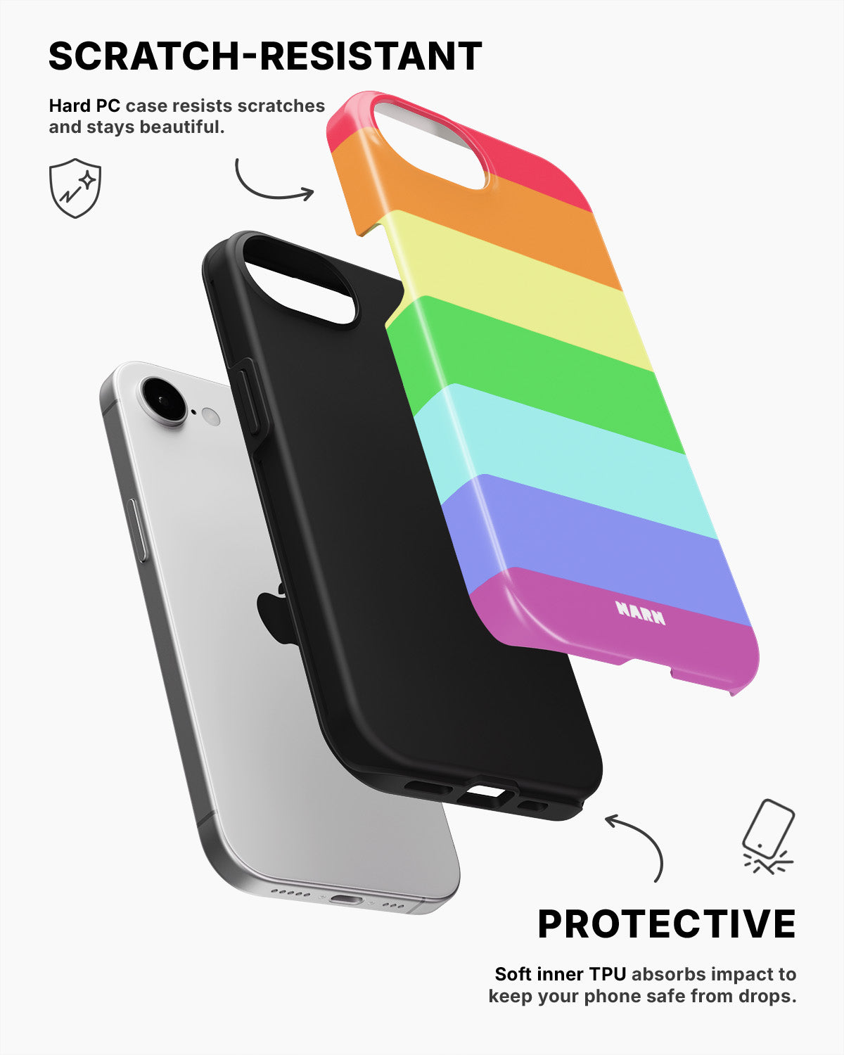 iPhone 16e Tough Case – Color Symphony - View 2
