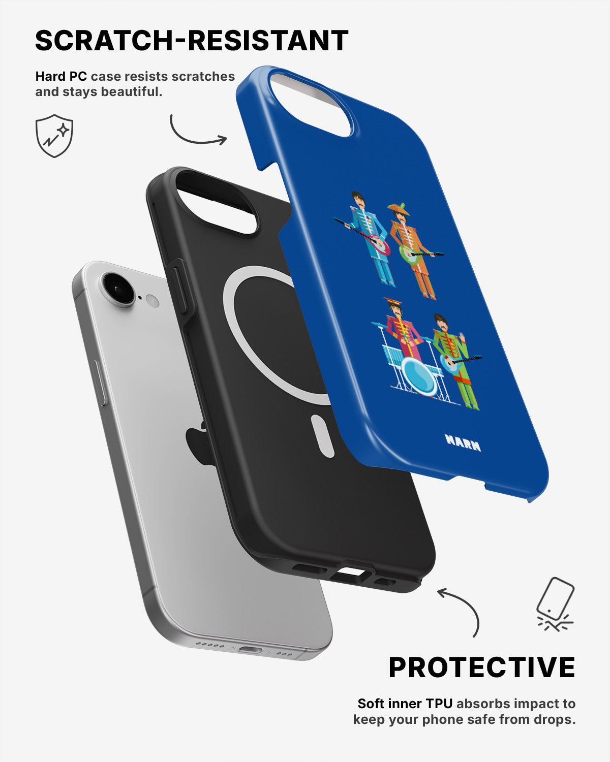 iPhone 16e Tough Case – Beatles Blue - View 2
