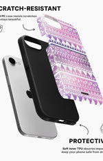 iPhone 16e Tough Case – Purple Aztec - View 2