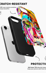 iPhone 16e Tough Case – Abstract Portrait - View 2
