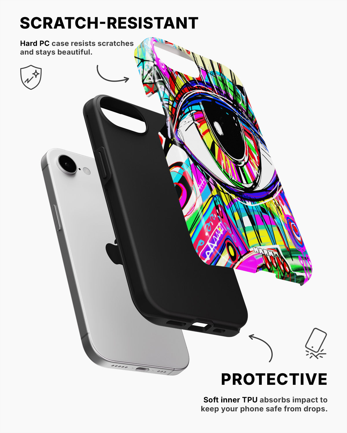 iPhone 16e Tough Case – Abstract Eye - View 2