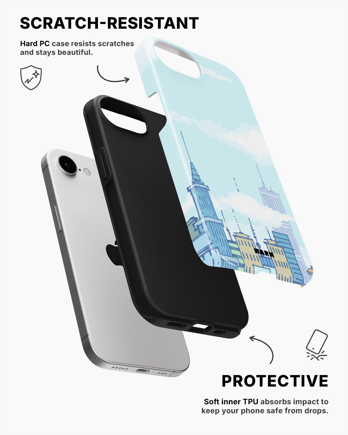 iPhone 16e Tough Case – Skyline - View 2