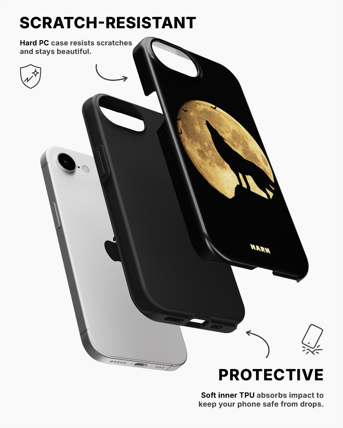 iPhone 16e Tough Case – Wolf - View 2