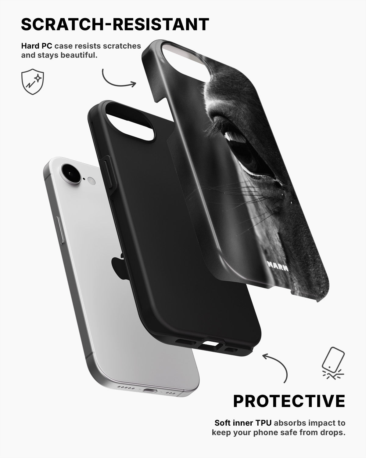 iPhone 16e Tough Case – Horse Soul - View 2