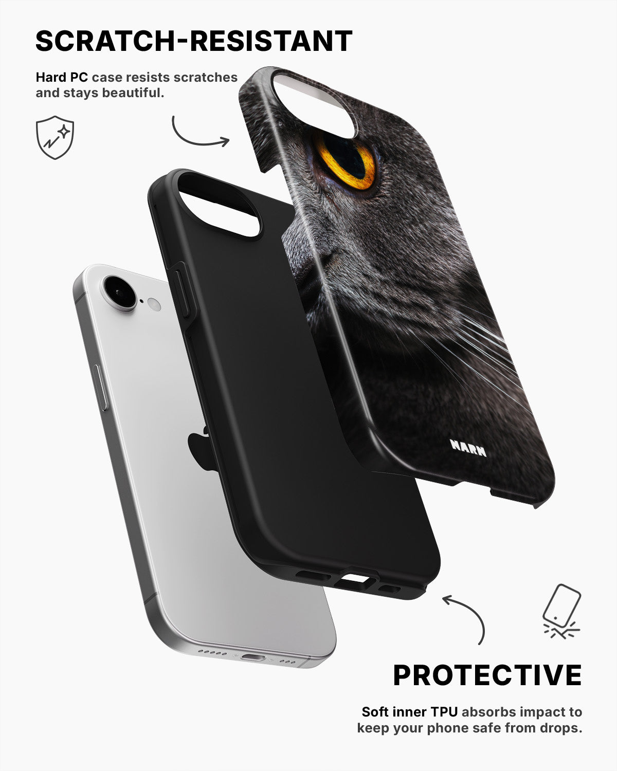 iPhone 16e Tough Case – Cat's Eye - View 2