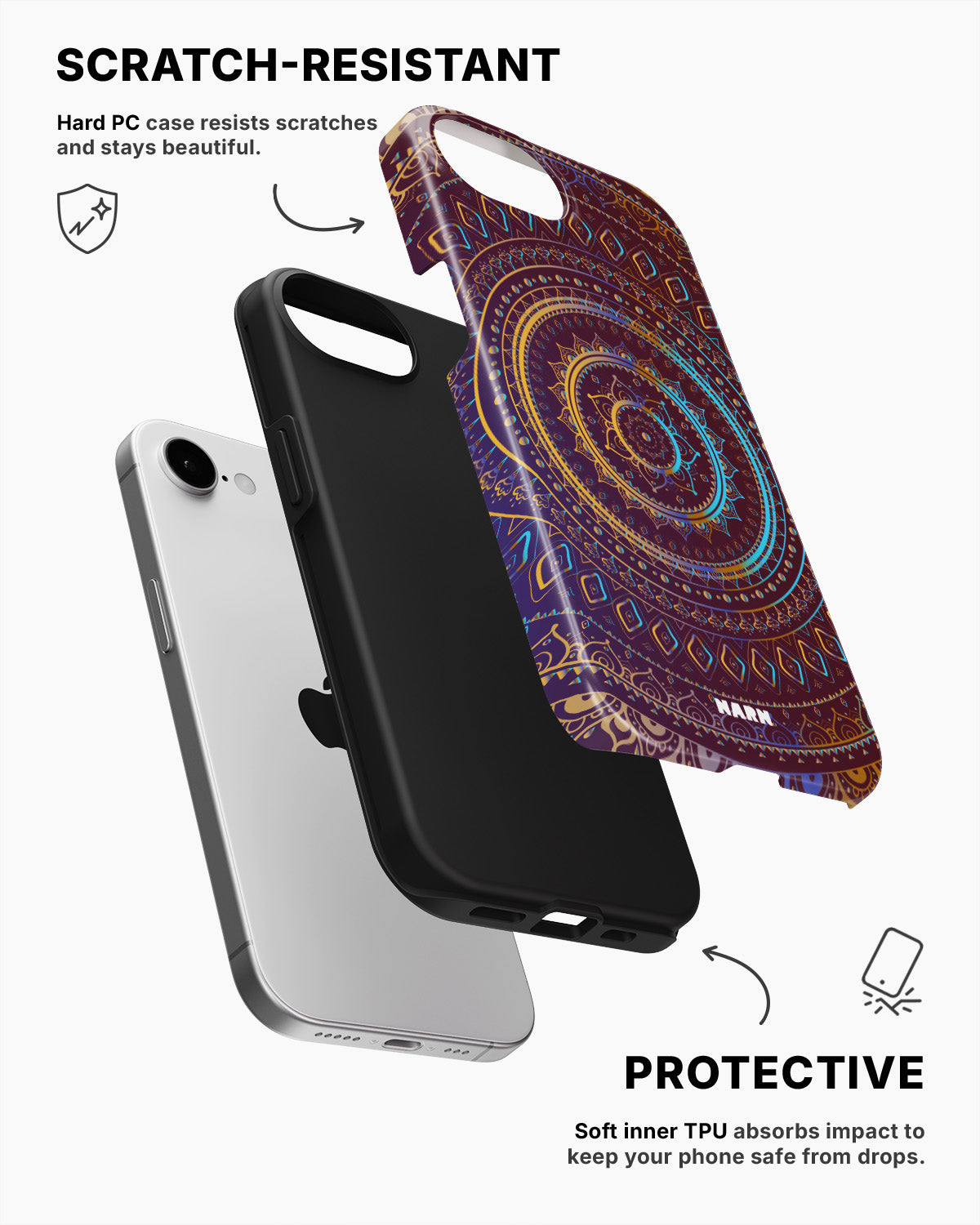 iPhone 16e Tough Case – Royal Mandala - View 2