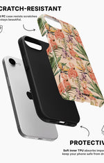 iPhone 16e Tough Case – Flamingos & Flowers - View 2