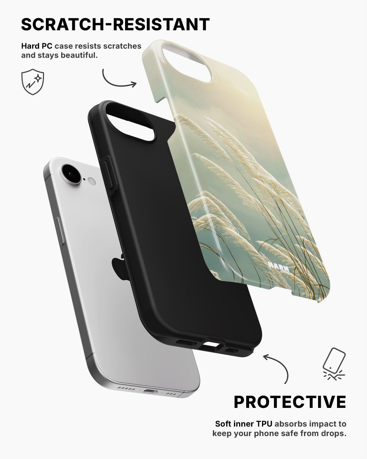iPhone 16e Tough Case – Windy Pampas - View 2