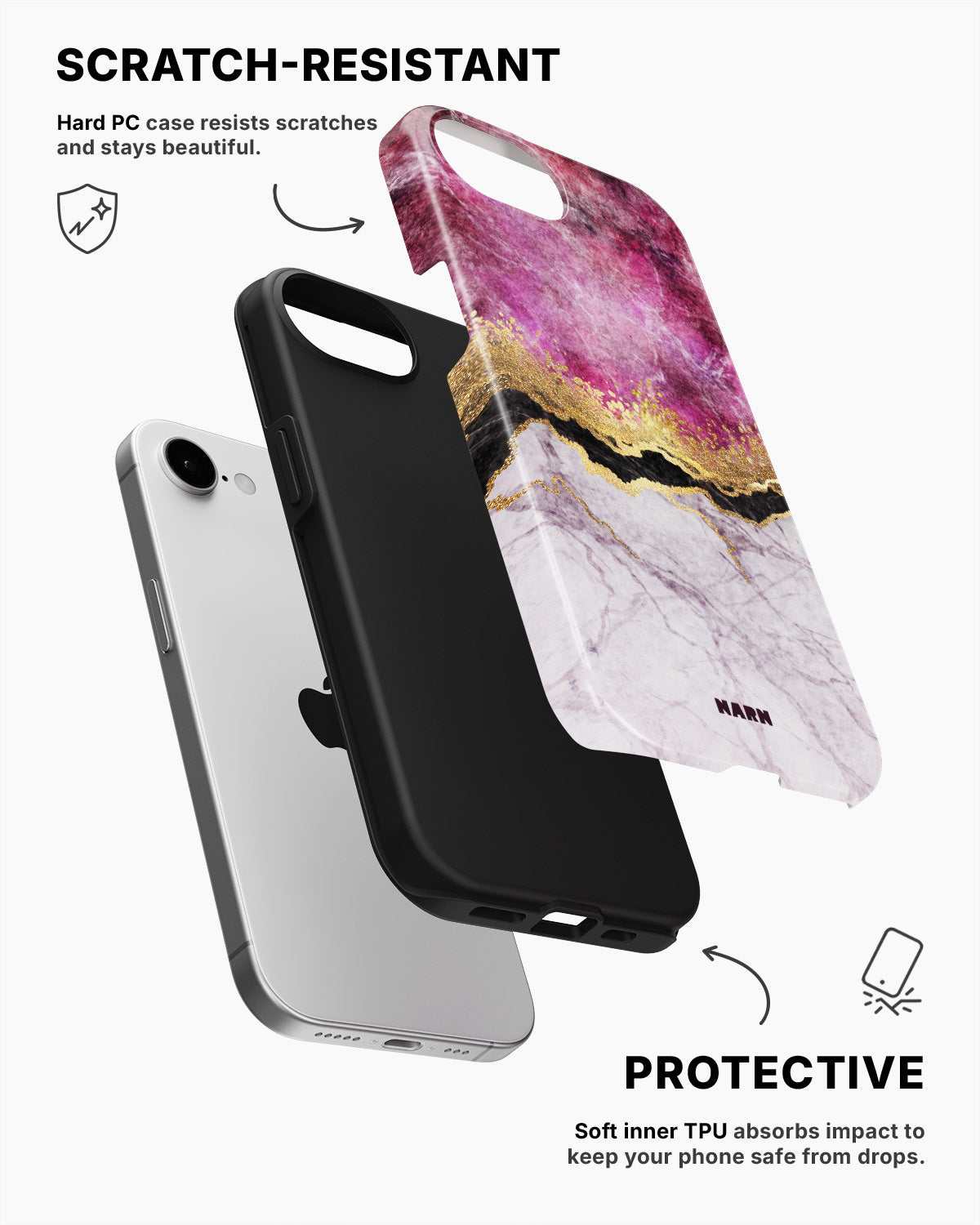 iPhone 16e Tough Case – Pink Dream - View 2