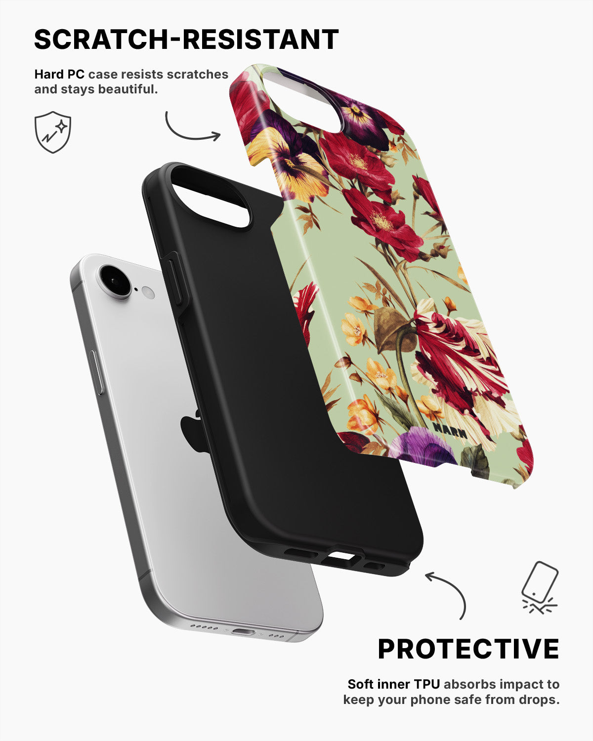 iPhone 16e Tough Case – Pansy Pansy - View 2