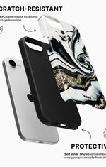 iPhone 16e Tough Case – Golden Swirl - View 2