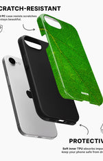 iPhone 16e Tough Case – Green Leafy - View 2