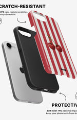 iPhone 16e Tough Case – Cherry Stripes - View 2