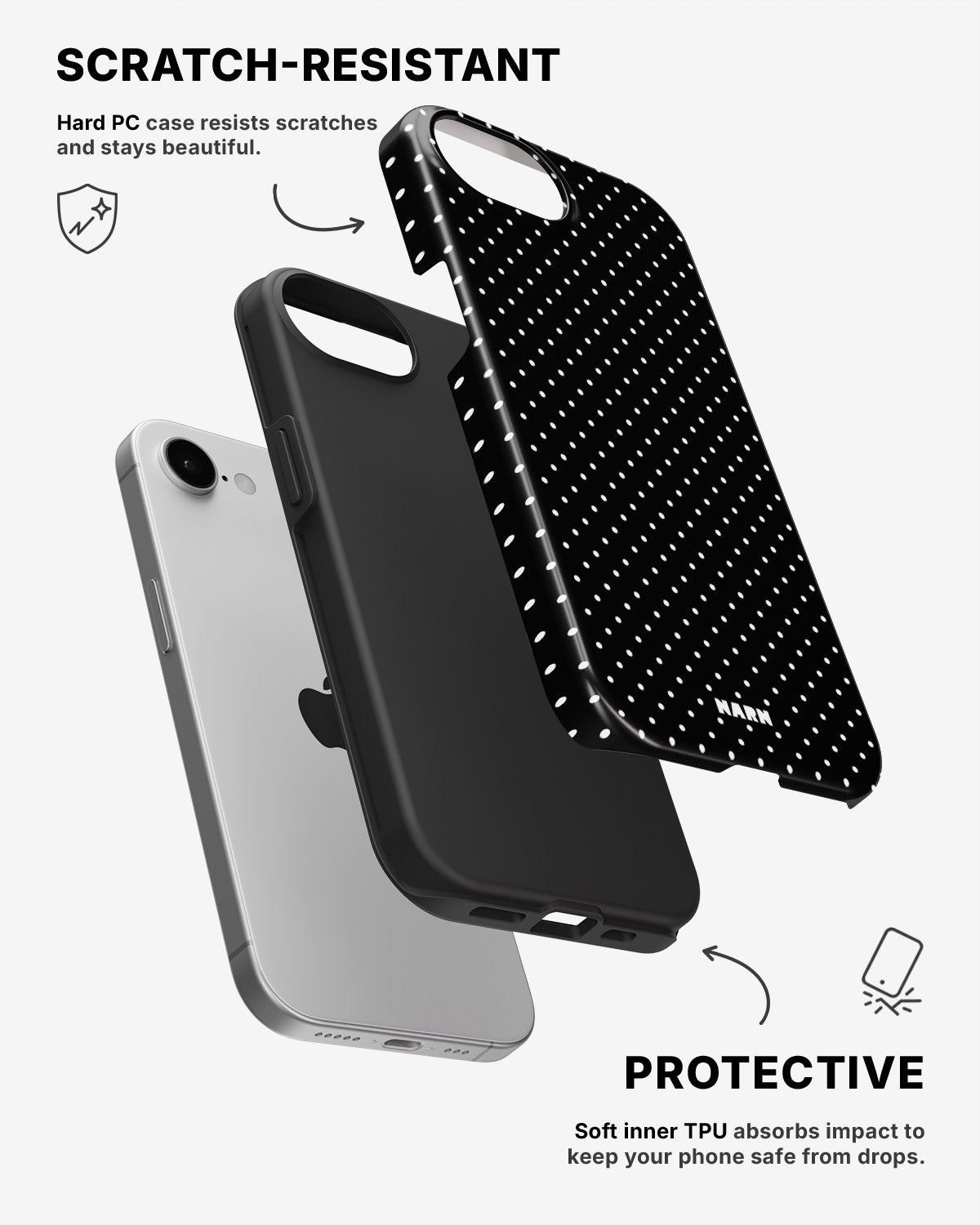 iPhone 16e Tough Case – Classic Dots - View 2