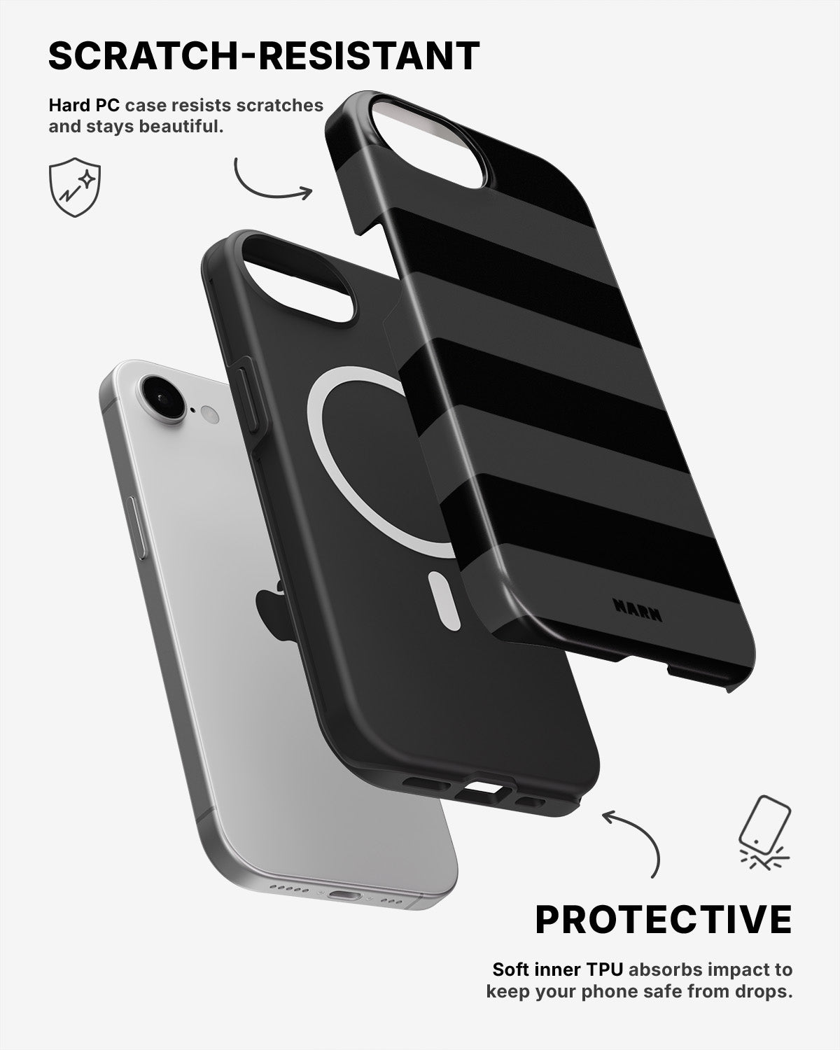 iPhone 16e Tough Case – Blackout - View 2