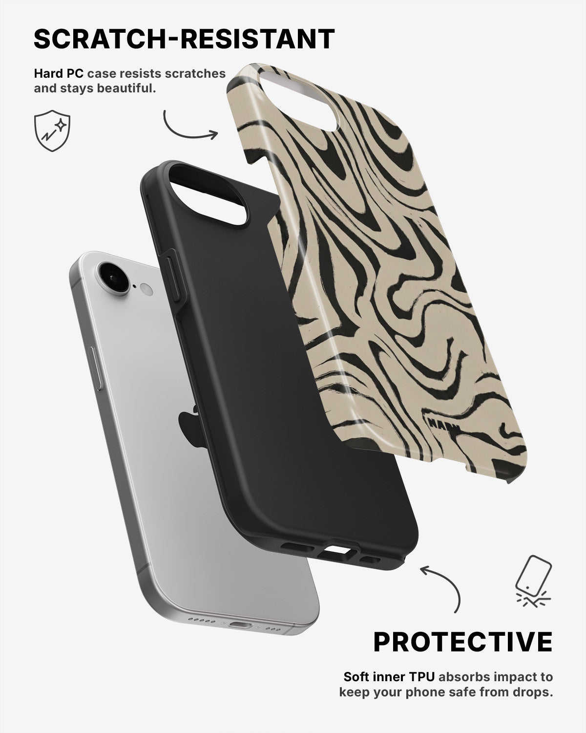 iPhone 16e Tough Case – Sand Drift - View 2