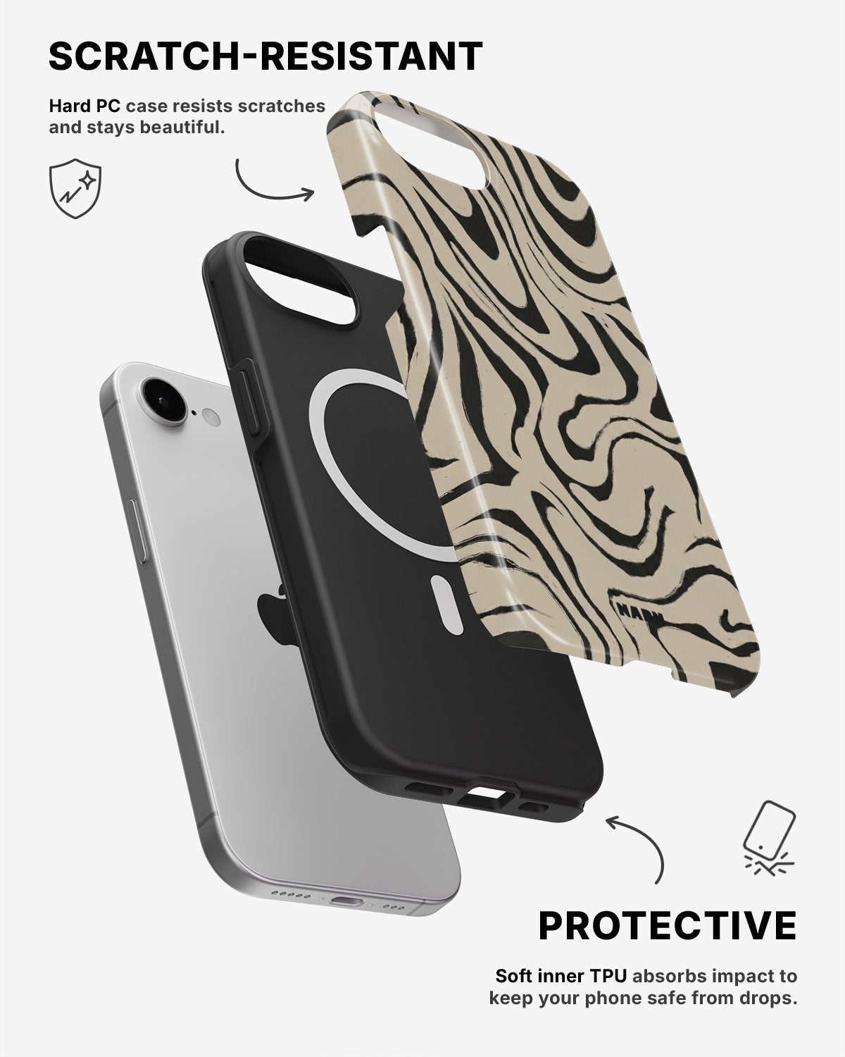 iPhone 16e Tough Case – Sand Drift - View 2