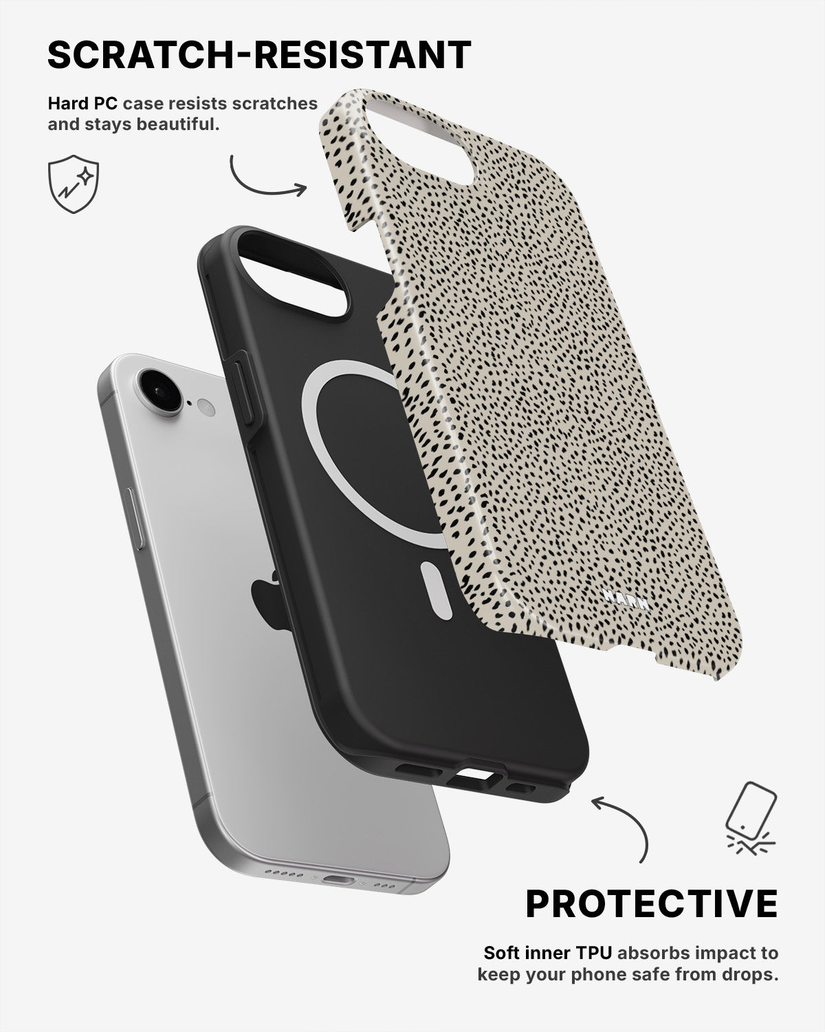 iPhone 16e Tough Case – Speckled - View 2