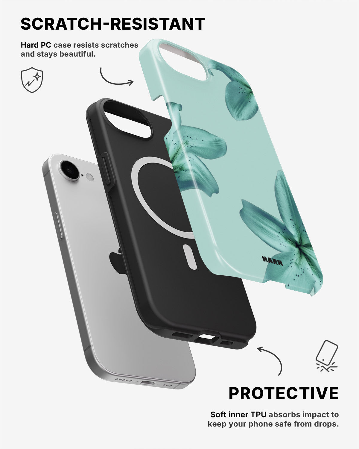 iPhone 16e Tough Case – Sea Lily - View 2
