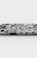 iPhone 16e Tough Case – Grey Crystals - View 3