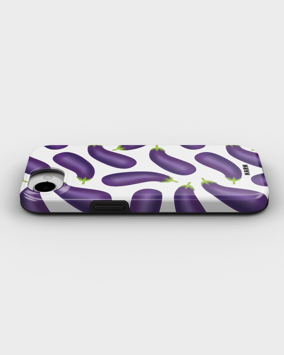 iPhone 16e Tough Case – Eggplant Pattern - View 3