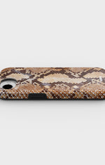 iPhone 16e Tough Case – Brown Snakeskin - View 3